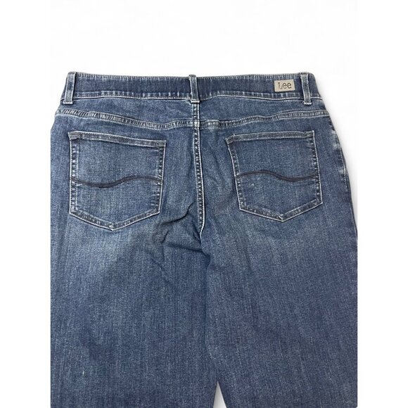 Lee Women's Size Flex Motion Regular Fit Straight Leg Jean Royal Chakra 16 - Picture 10 of 15